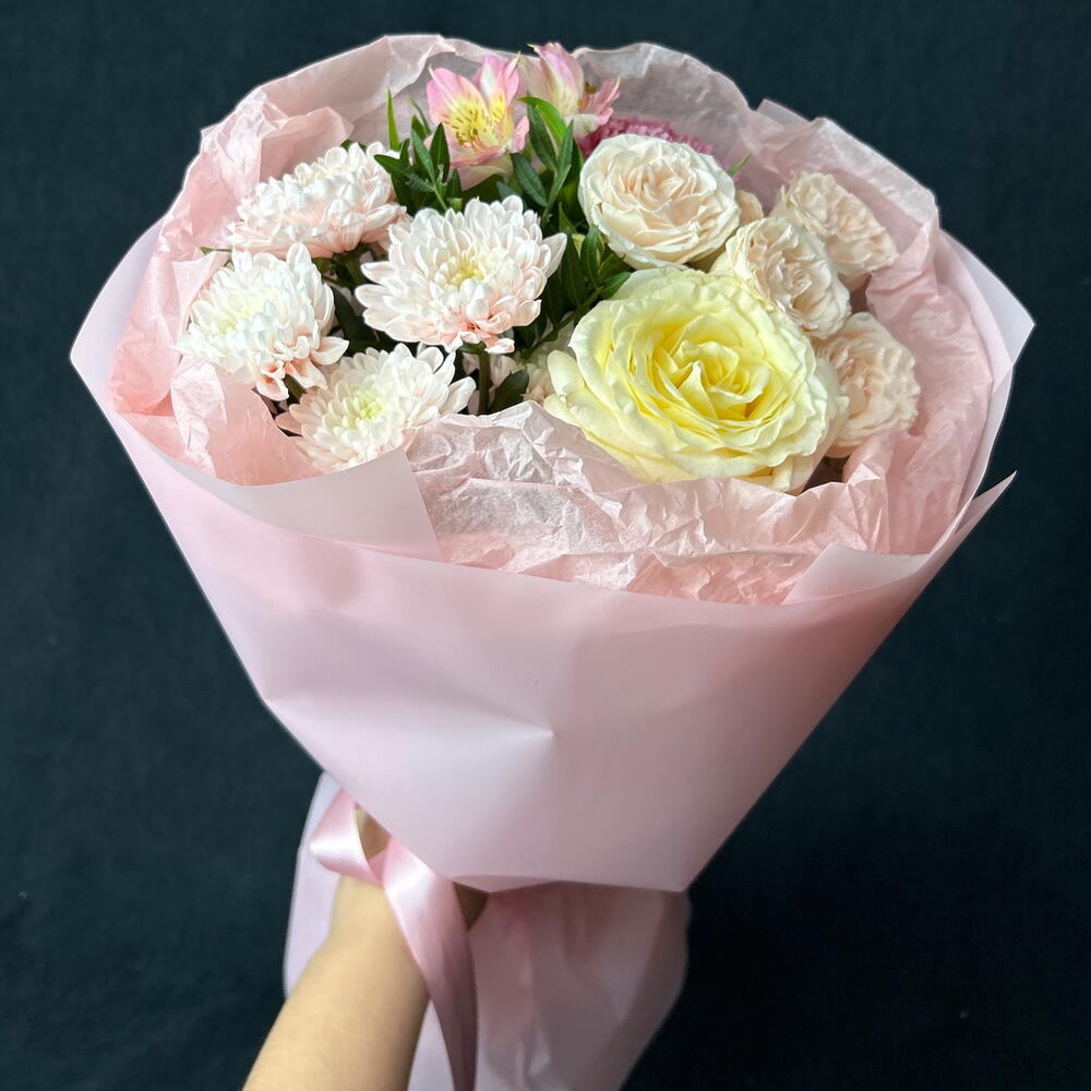 Авторский букет с пионовидной розой 💕
