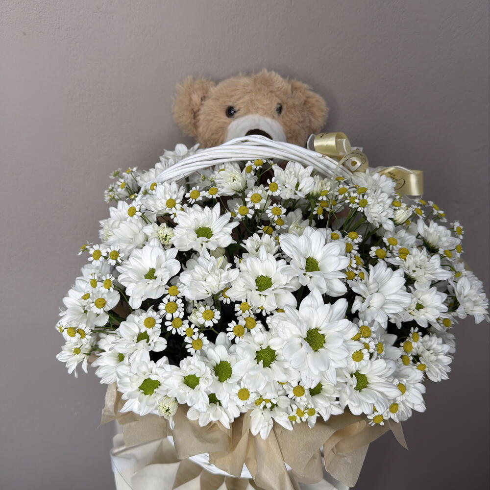 Корзина с мишкой