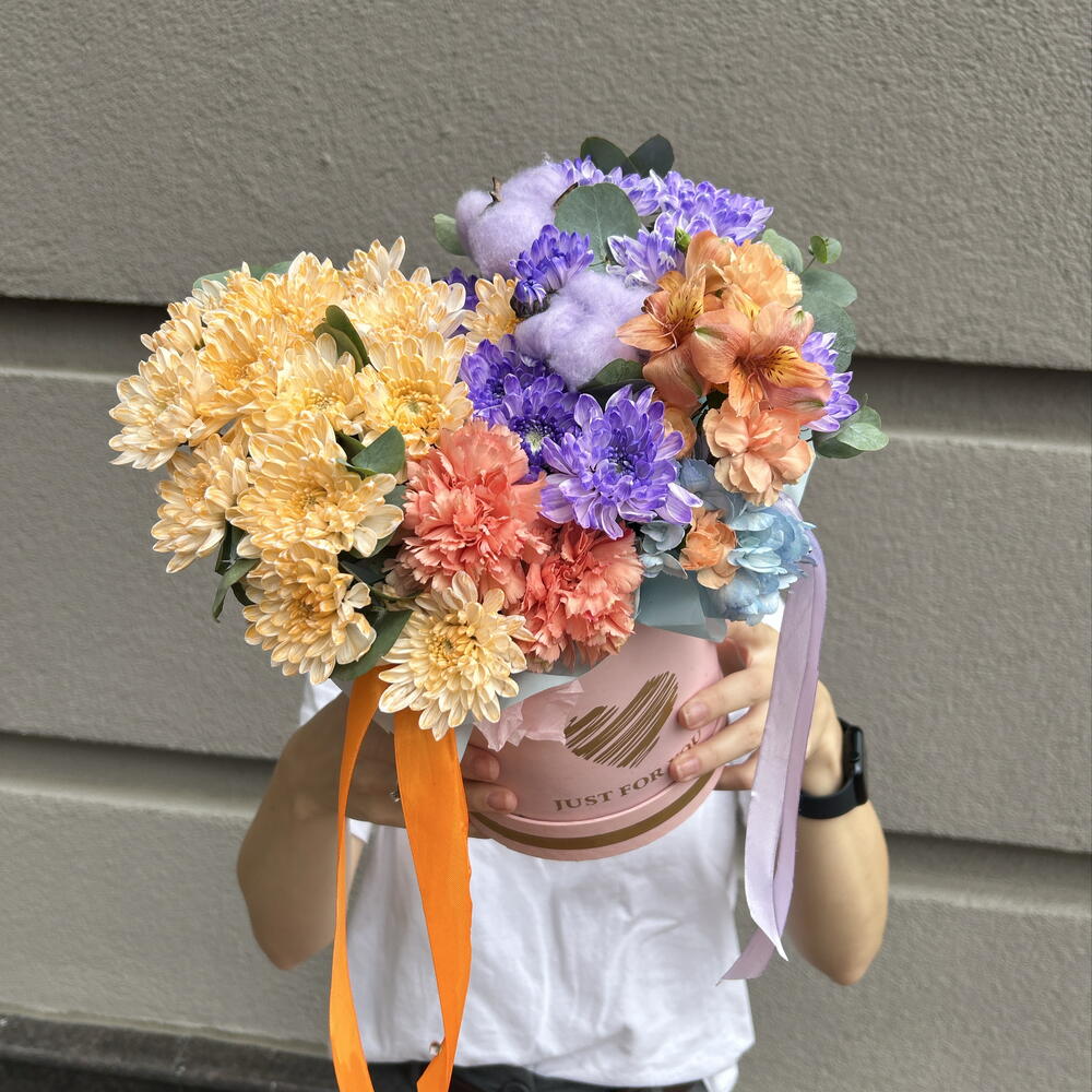 Композиция «Учительская симфония» 🧡💜 отличный вариант для учителя👩‍🏫 яркая, стойкая, пушистая 🤗
