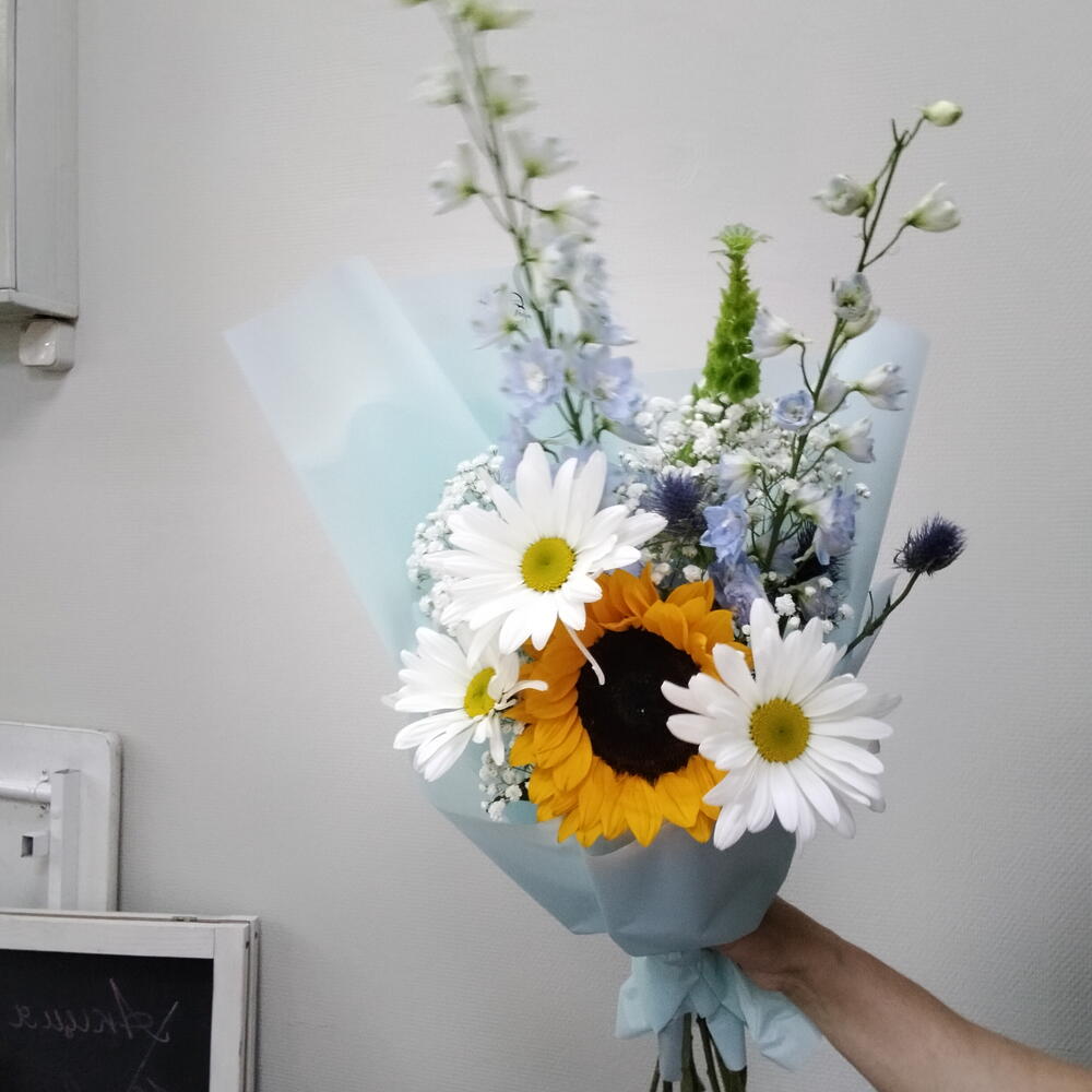 Букет с подсолнухом 🌻