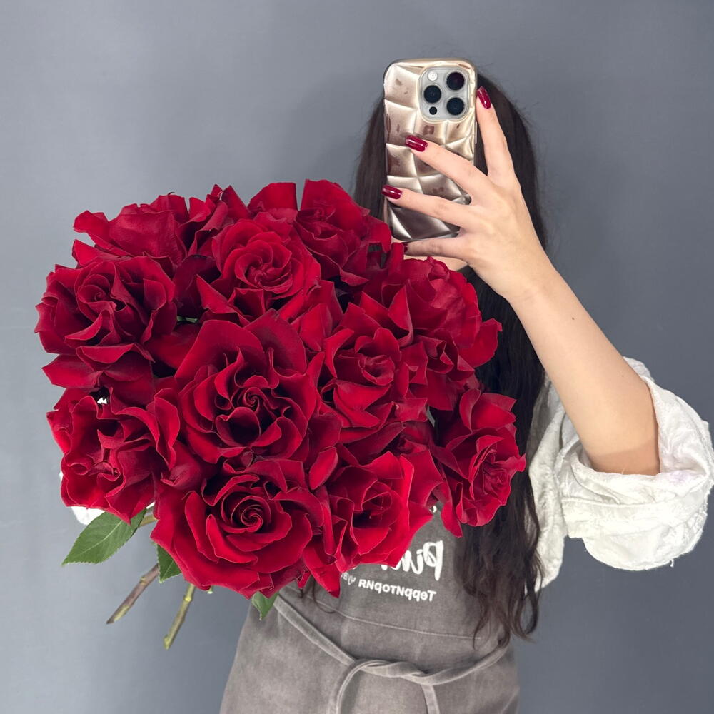 Охапка🌹 Бордовая Француская Роза 11 шт