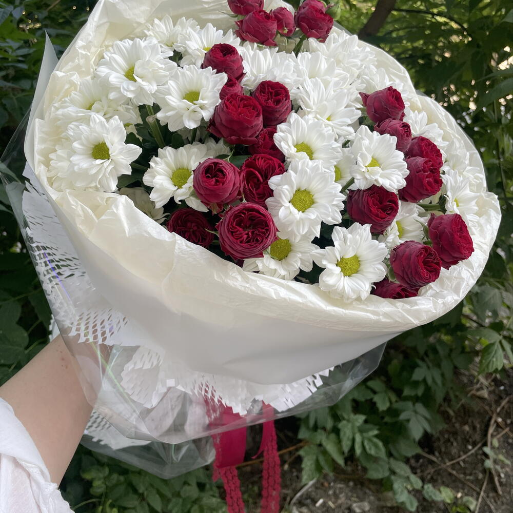 Букет красно - белый ️