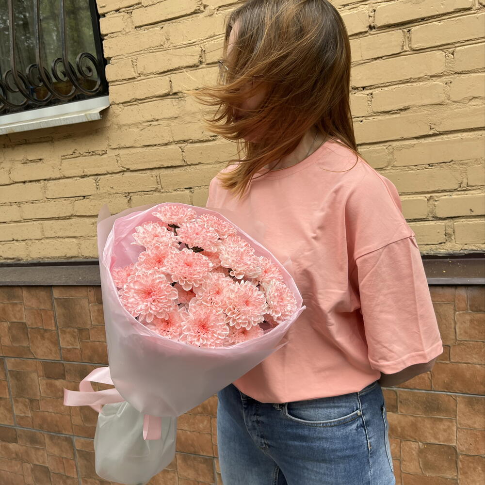 Букет из 3 кустов хризантем