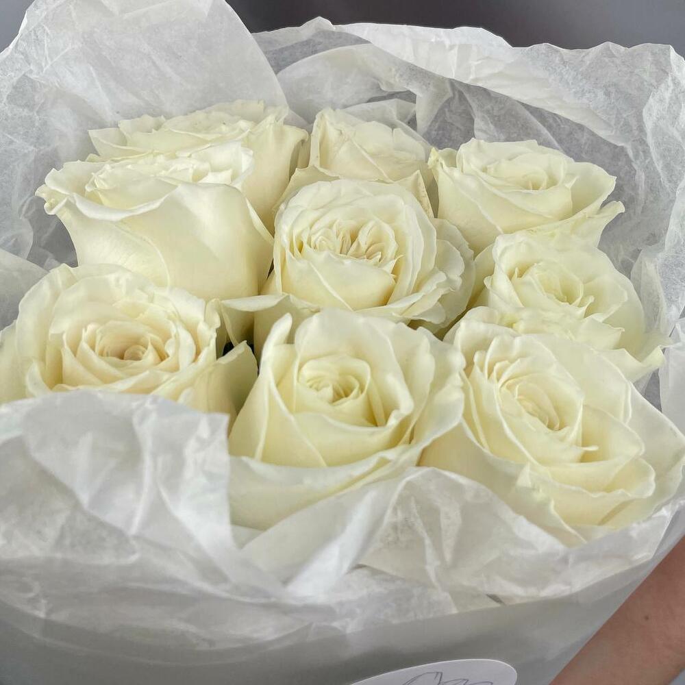 🌹 Букет от Flowersgift из 9 белых роз ▪️ 11
