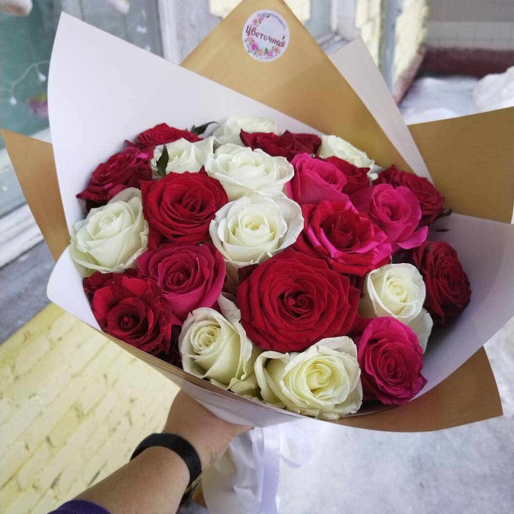 Bouquet of 21 roses, mix