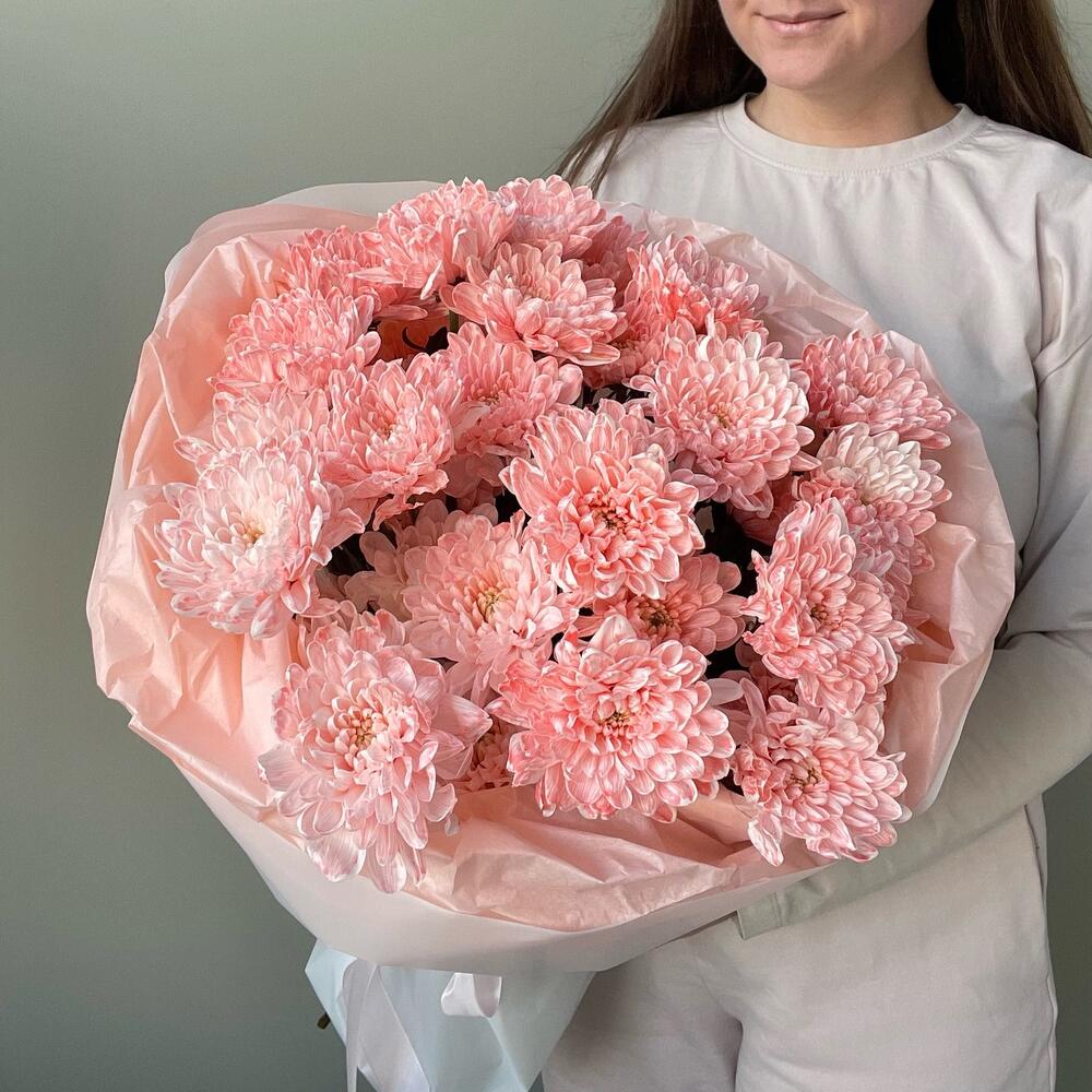 5 розовых хризантем🩷🌸