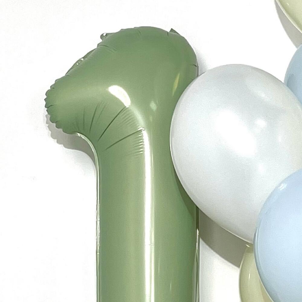 Воздушные шарики цифра 1 нюдовые цвета день рождение