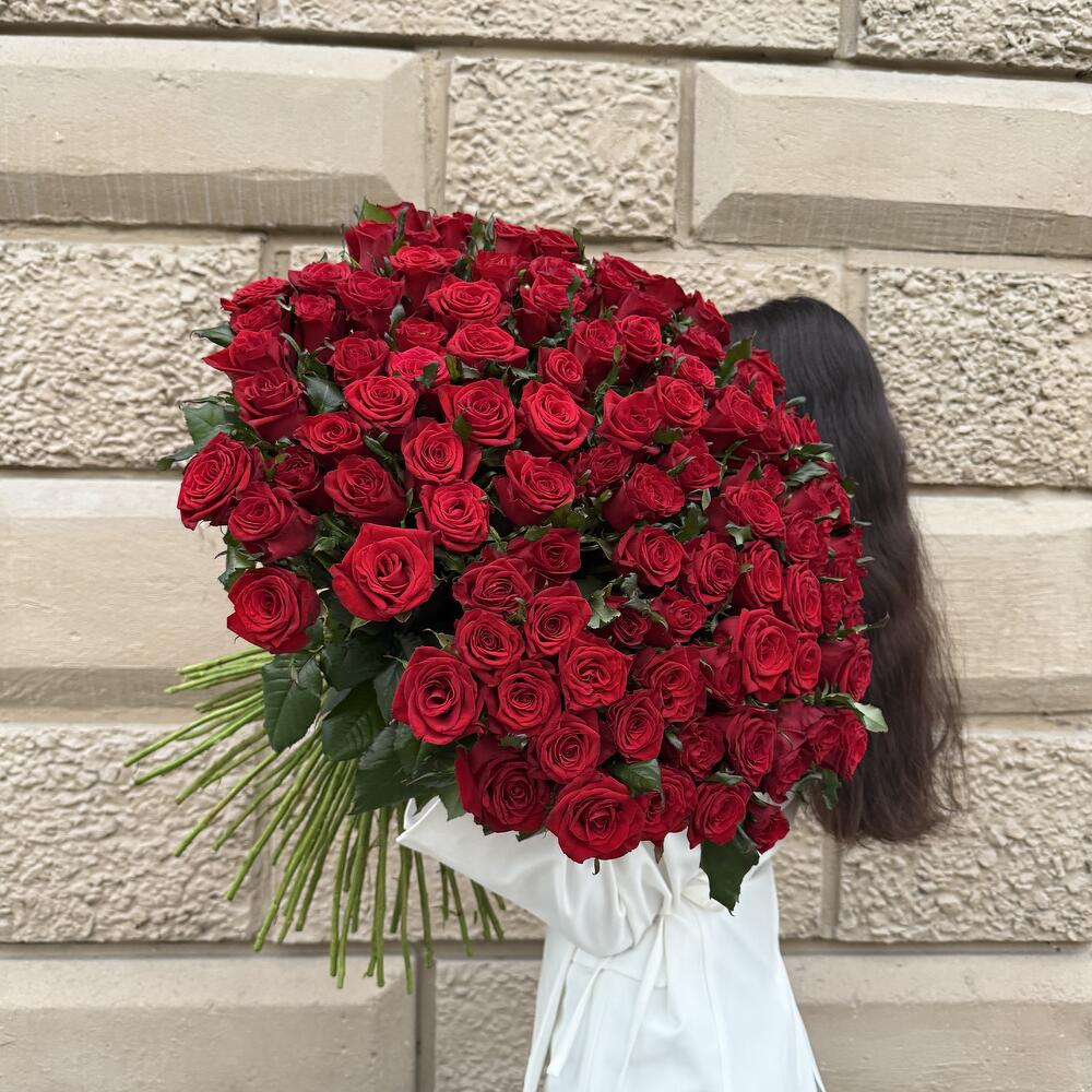 101 бордовая Роза 🌹 шикарный букет 💐