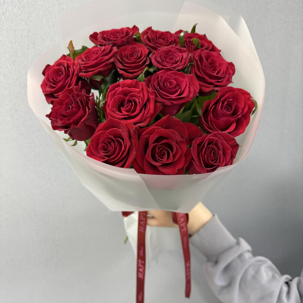 ❗️АКЦИЯ ❗️Королевские розы красные ( Престиж 15шт  )