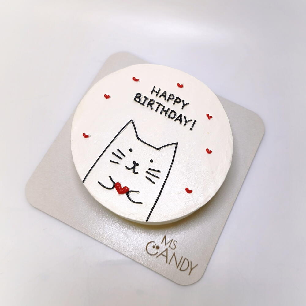 Бенто - торт "Котик ,HB", вес 720 г , на день рождения, парню, любимому, мужчине, девушке, любимой, жене, коллеге, подруге