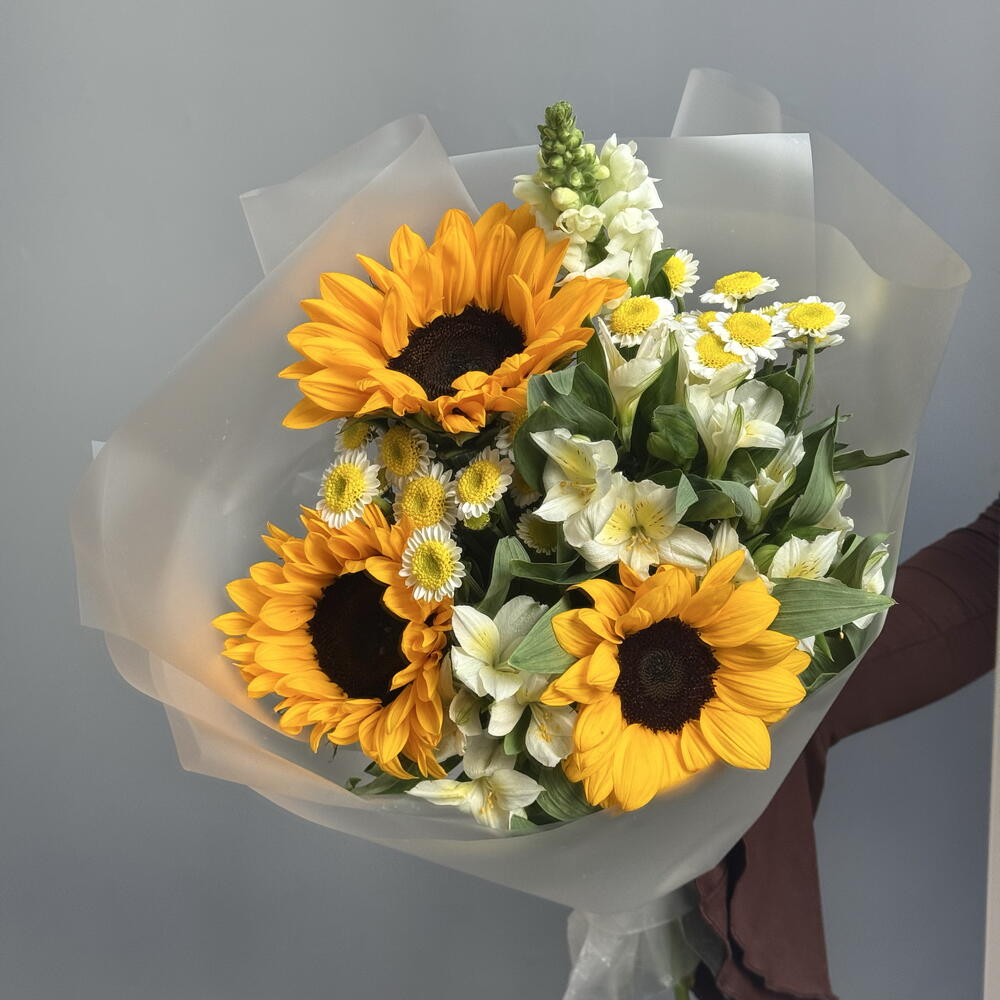 Букет с подсолнухами 🌻
