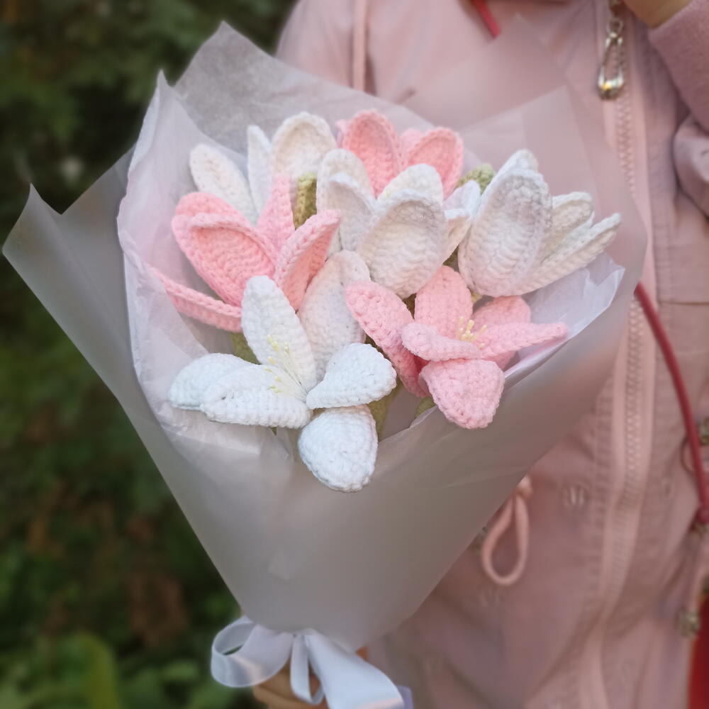 Букет вязаных тюльпанов 🌷