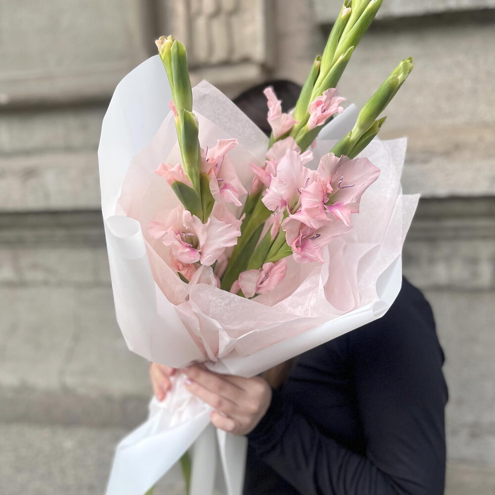 Монобукет нежных гладиолусов🎀
