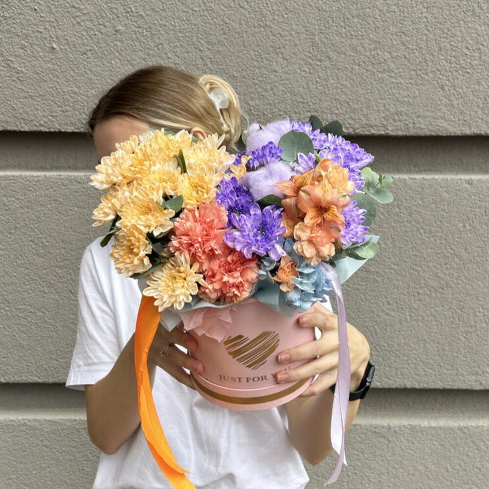 Композиция «Учительская симфония» 🧡💜 отличный вариант для учителя👩‍🏫 яркая, стойкая, пушистая 🤗