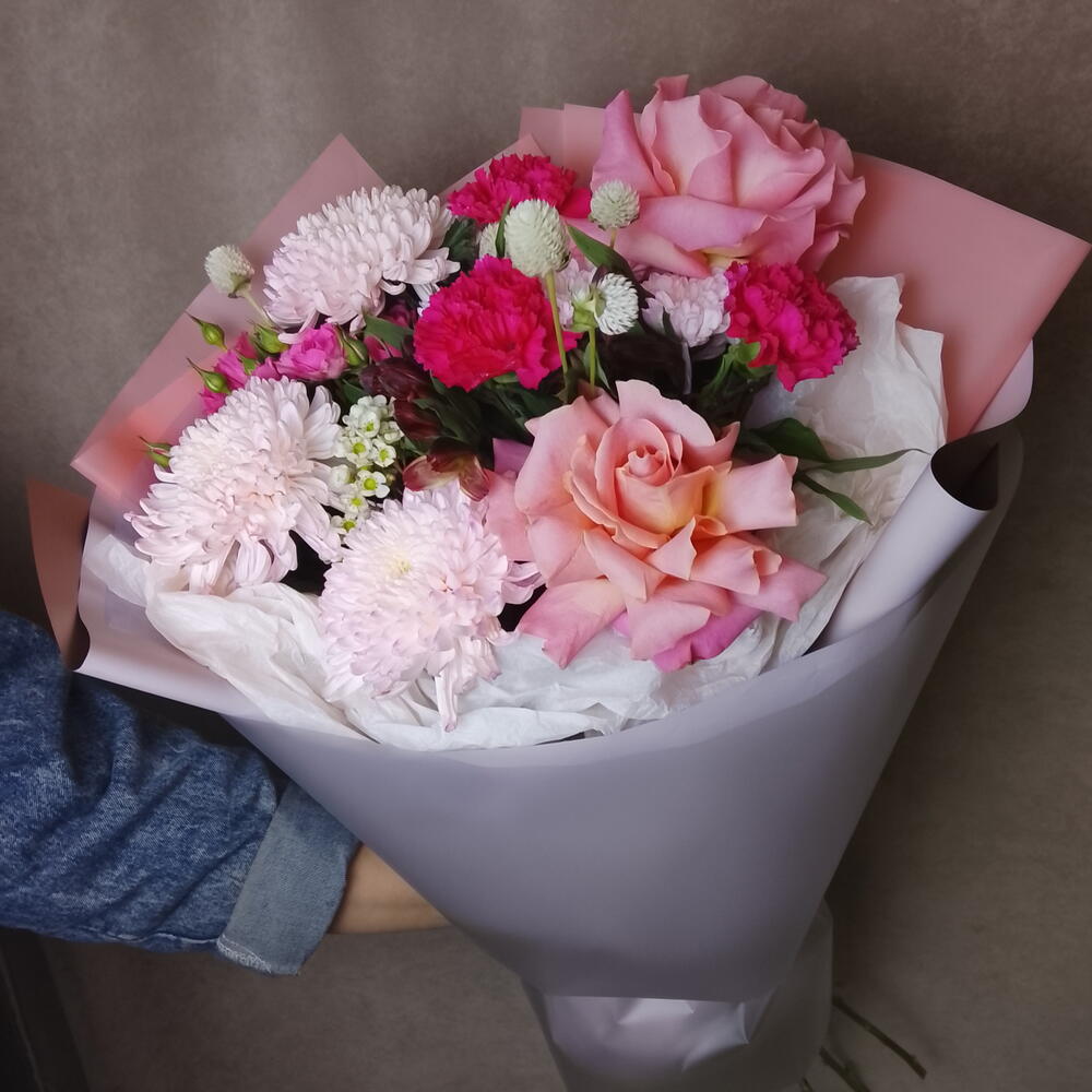 Хризантемы с розами 💓
