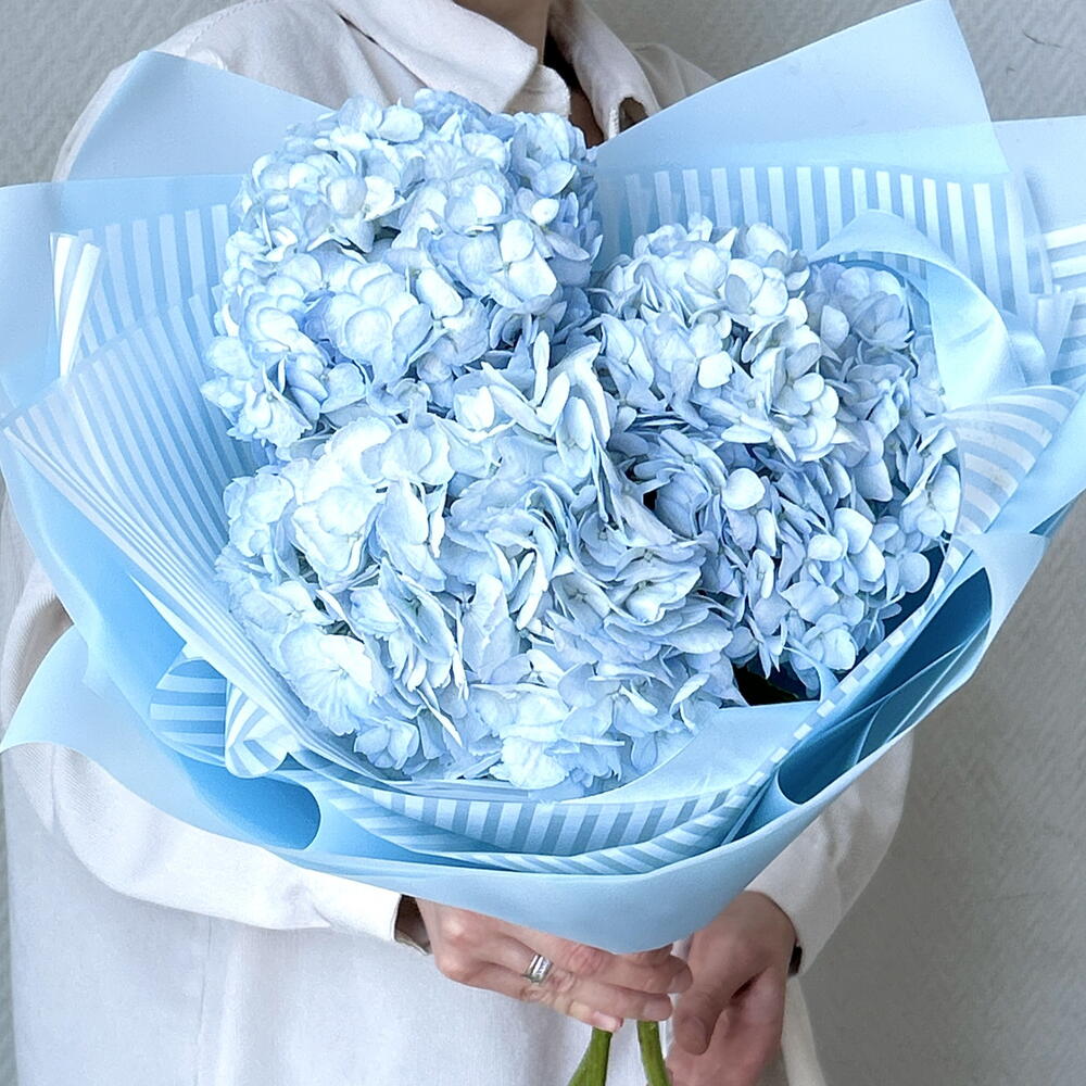 Букет голубых гортензий, 3шт, голубой 💙 , арт 11 Flower Perfect