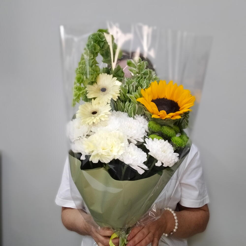 Модный букет 💐 с подсолнухом 🌻