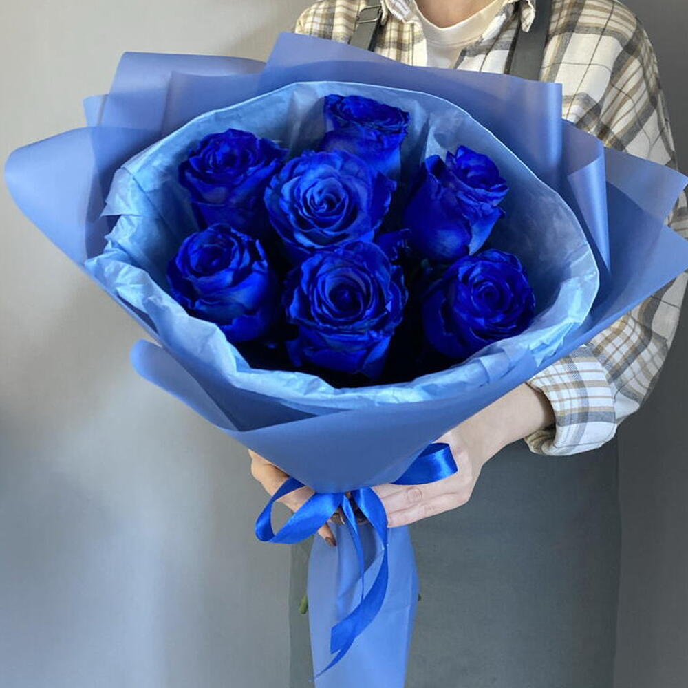 Букет синих роз 💙