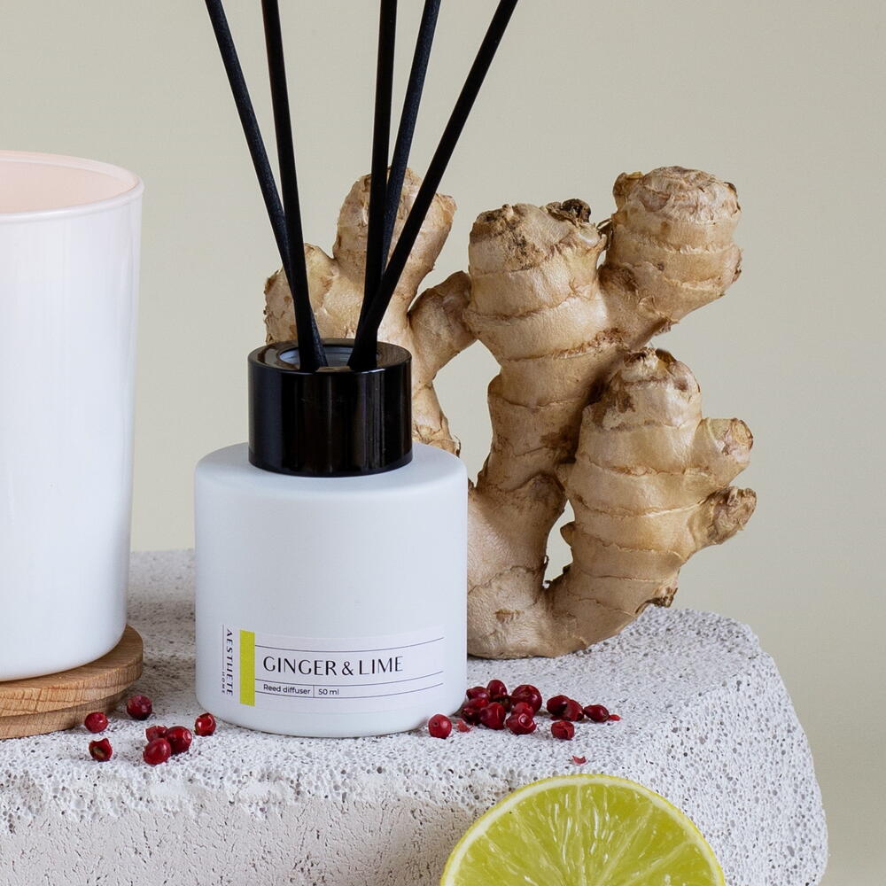 Ароматический диффузор с палочками "Имбирь и лайм" Ginger   Lime 50 мл