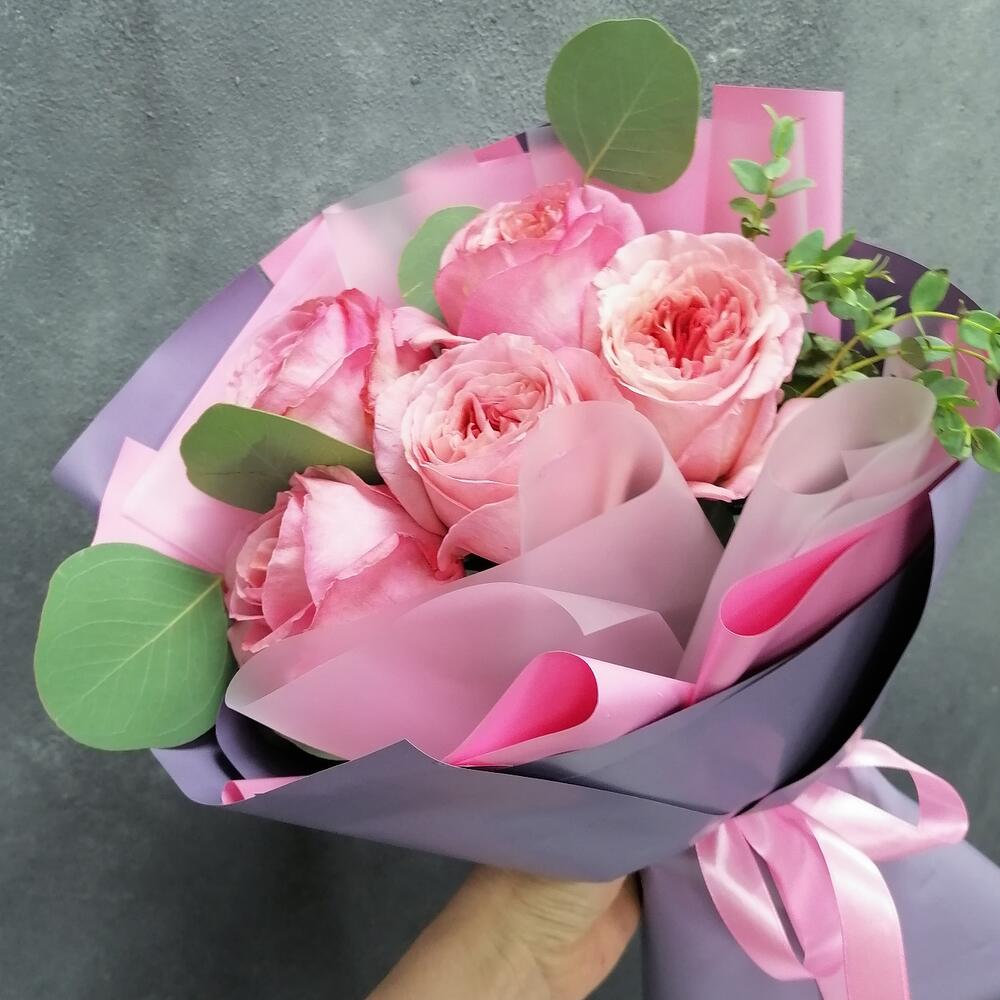 💖Букет Пионовидных роз Пинк о Хара💖