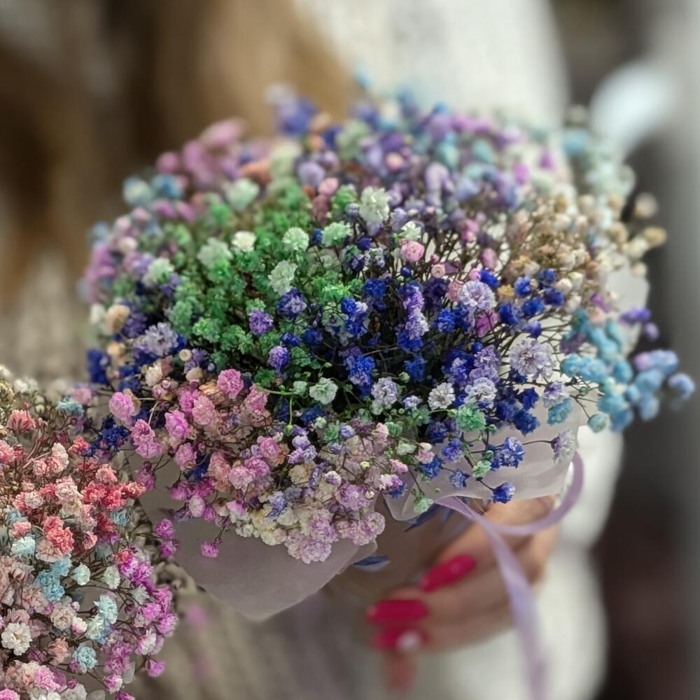 Цветы в коробке, гипсофила (арт.58)