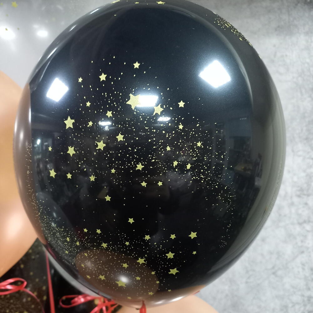 Фонтан из 9 шариков цвета Rose gold Black
