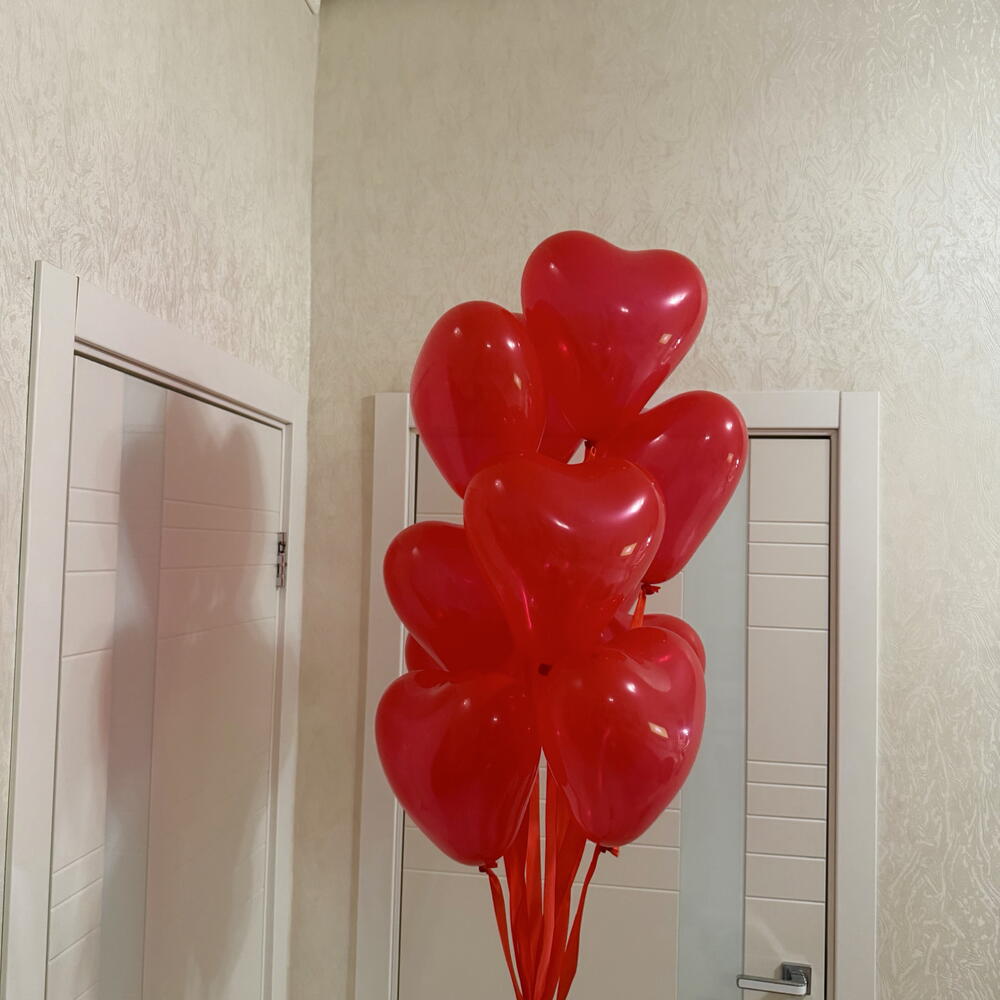 Шары сердце набор 10 шт