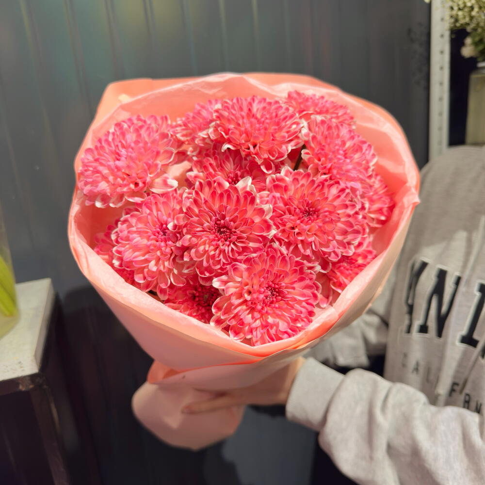 Розовый зефир 💕 Mini Pink Cloud хризантема 3 шт
