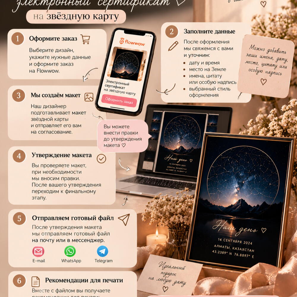 Electronic certificate for a star map