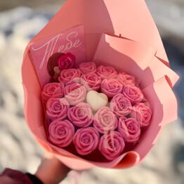 Candy and bouquet