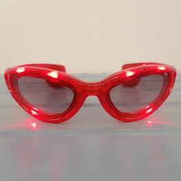 Glasses glowing red