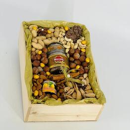 Съедобный подарок на новый год орешки с медом и кофе