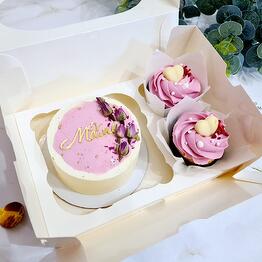 Juego de Bento + 2 cupcakes para mamá como regalo