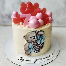 Торт для девочки, с леденцами (2кг)