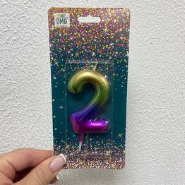 Свеча цифра 2