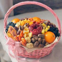 Dried fruits in a basket