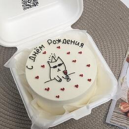 Бенто-торт с котом в очках