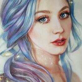 Watercolor portrait 30x40 cm