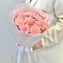 Цветы букет диантус гвоздика розовые 9