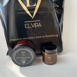 Подарочный набор косметики ELVIRA крем баттер для тела vanilla , скраб цитрус в подарочном пакете, бьюти бокс