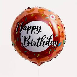 Шар фольга Happy Birthday с сладостями