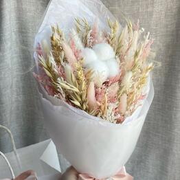 Букет с пшеницей и хлопком