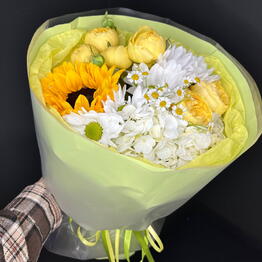 Букет с подсолнухом💛