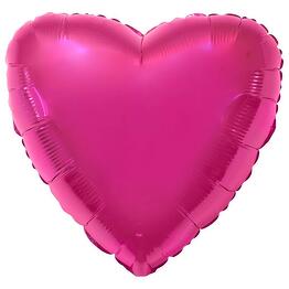 Globo corazón fucsia con helio
