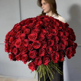 101 Red rose 80 cm