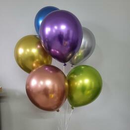 Set of 6 mirrored balloons