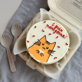 Bento cake with a cat