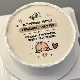 Торт 1 кг на беременность сюрприз, родителям маме папе сестре родственникам торт на гендер пати