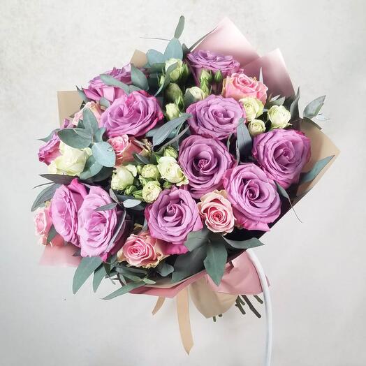 Букет в нежных фиолетовых тонах, Flowers & Gifts Tbilisi, buy at a ...