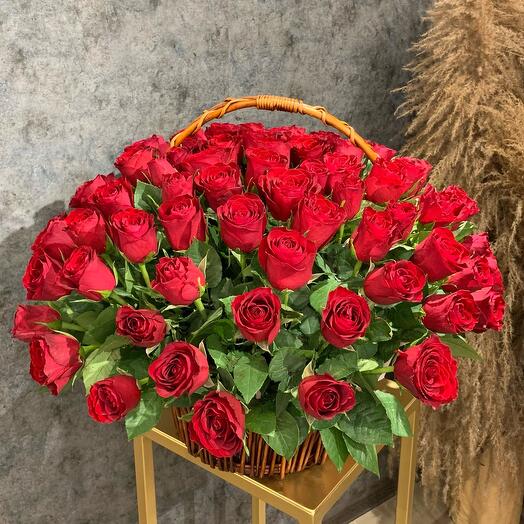 Basket with flowers "Love"